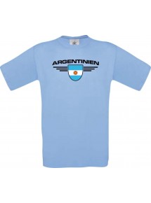 Kinder-Shirt Argentinien, Land, Länder, hellblau, 104
