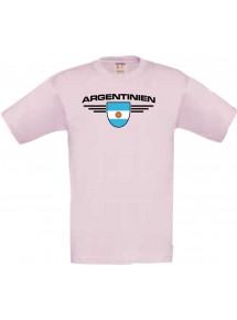 Kinder-Shirt Argentinien, Land, Länder, rosa, 104