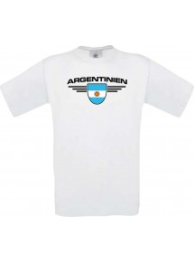 Kinder-Shirt Argentinien, Land, Länder, weiss, 104