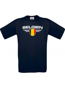 Kinder-Shirt Belgien, Land, Länder, blau, 104