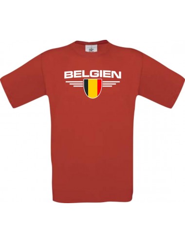 Kinder-Shirt Belgien, Land, Länder, rot, 104