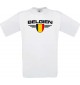 Kinder-Shirt Belgien, Land, Länder, weiss, 104