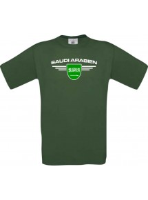 Kinder-Shirt Saudi Arabien, Land, Länder, dunkelgruen, 104