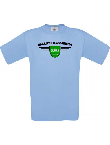 Kinder-Shirt Saudi Arabien, Land, Länder, hellblau, 104