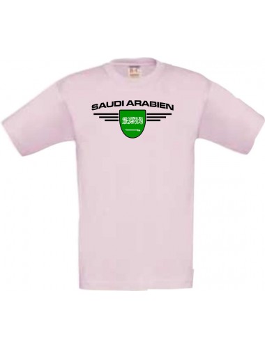Kinder-Shirt Saudi Arabien, Land, Länder, rosa, 104