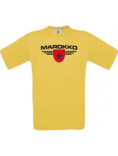 Kinder-Shirt Marokko, Land, Länder, gelb, 104