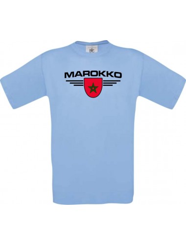 Kinder-Shirt Marokko, Land, Länder, hellblau, 104