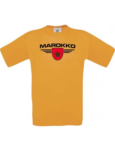 Kinder-Shirt Marokko, Land, Länder, orange, 104