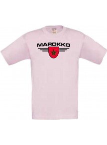 Kinder-Shirt Marokko, Land, Länder, rosa, 104
