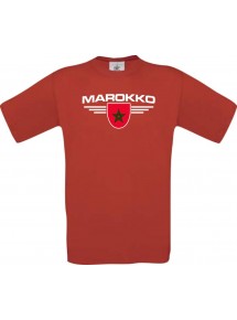 Kinder-Shirt Marokko, Land, Länder, rot, 104
