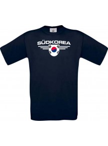 Kinder-Shirt Südkorea, Land, Länder, blau, 104