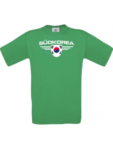 Kinder-Shirt Südkorea, Land, Länder, kellygreen, 104