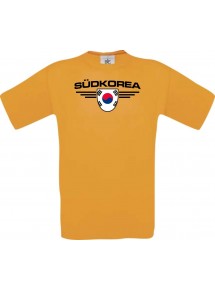 Kinder-Shirt Südkorea, Land, Länder, orange, 104