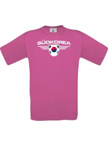 Kinder-Shirt Südkorea, Land, Länder, pink, 104