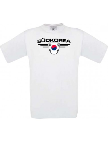 Kinder-Shirt Südkorea, Land, Länder, weiss, 104