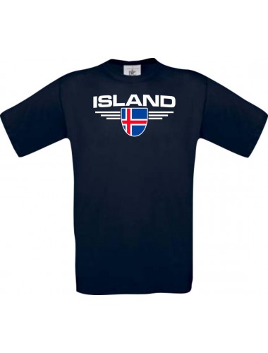 Kinder-Shirt Island, Land, Länder, blau, 104