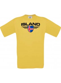 Kinder-Shirt Island, Land, Länder, gelb, 104