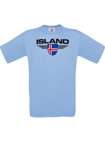 Kinder-Shirt Island, Land, Länder, hellblau, 104