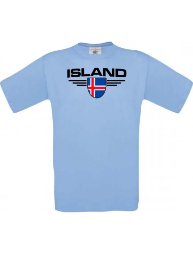 Kinder-Shirt Island, Land, Länder, hellblau, 104