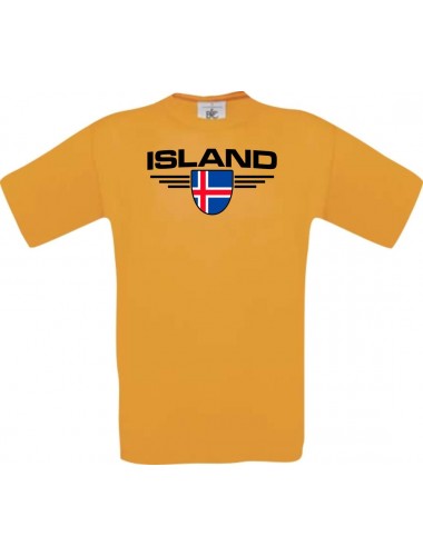 Kinder-Shirt Island, Land, Länder, orange, 104