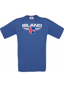 Kinder-Shirt Island, Land, Länder, royalblau, 104