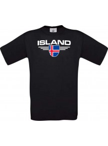 Kinder-Shirt Island, Land, Länder, schwarz, 104