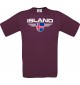 Man T-Shirt Island, Land, Länder, burgundy, L