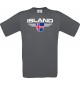 Man T-Shirt Island, Land, Länder, grau, L
