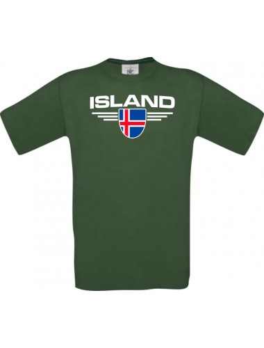 Man T-Shirt Island, Land, Länder, gruen, L