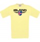 Man T-Shirt Island, Land, Länder, hellgelb, L