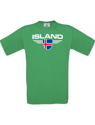 Man T-Shirt Island, Land, Länder, kelly, L