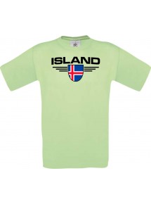 Man T-Shirt Island, Land, Länder, mint, L