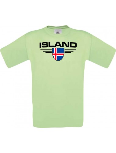 Man T-Shirt Island, Land, Länder, mint, L