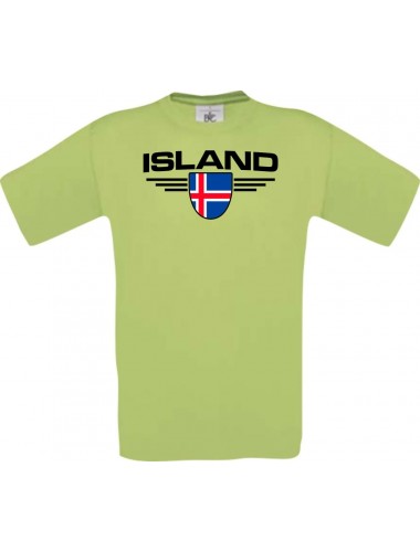 Man T-Shirt Island, Land, Länder, pistas, L
