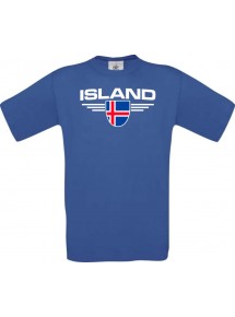 Man T-Shirt Island, Land, Länder, royal, L