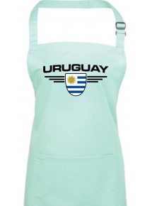 Kochschürze, Uruguay, Wappen, Land, Länder, aqua