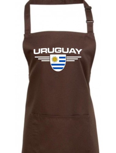 Kochschürze, Uruguay, Wappen, Land, Länder, braun