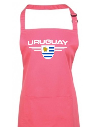 Kochschürze, Uruguay, Wappen, Land, Länder, fuchsia