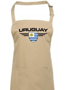 Kochschürze, Uruguay, Wappen, Land, Länder, khaki