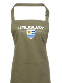 Kochschürze, Uruguay, Wappen, Land, Länder, olive