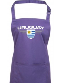 Kochschürze, Uruguay, Wappen, Land, Länder, purple