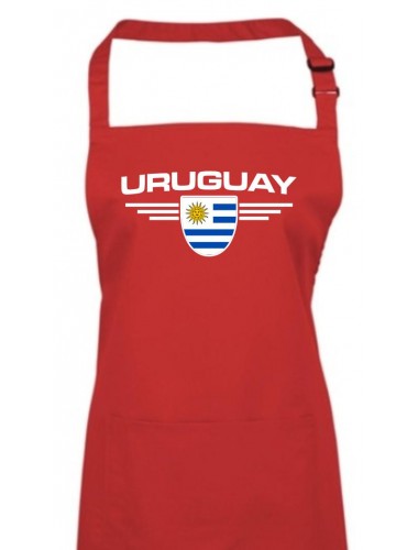 Kochschürze, Uruguay, Wappen, Land, Länder, rot
