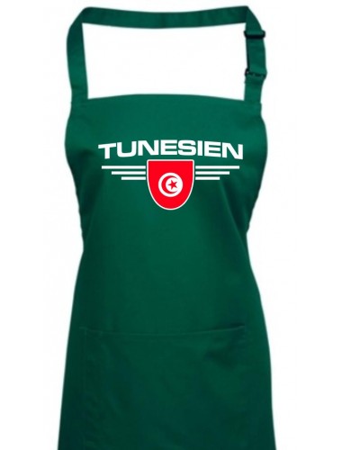 Kochschürze, Tunesien, Wappen, Land, Länder, bottlegreen