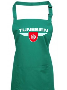 Kochschürze, Tunesien, Wappen, Land, Länder, emerald