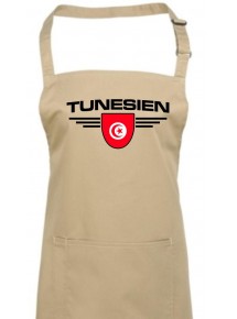 Kochschürze, Tunesien, Wappen, Land, Länder, khaki