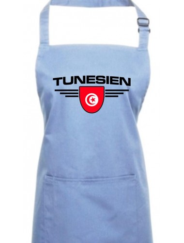 Kochschürze, Tunesien, Wappen, Land, Länder, midblue