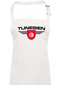 Kochschürze, Tunesien, Wappen, Land, Länder, weiss