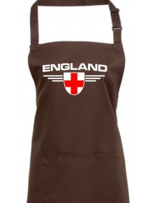 Kochschürze, England, Wappen, Land, Länder, braun