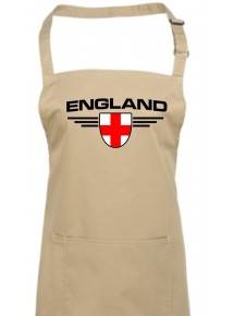 Kochschürze, England, Wappen, Land, Länder, khaki