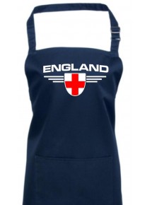 Kochschürze, England, Wappen, Land, Länder, navy
